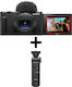 Sony ZV-1 II + GP-VPT3 Compact Φωτογραφική Μηχανή 20.1MP 4K UHD Οπτικού Ζουμ 2.7x Μαύρη