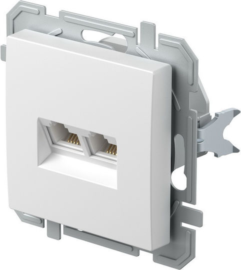 XO Pw Logiq Telephone Socket with Frame Double