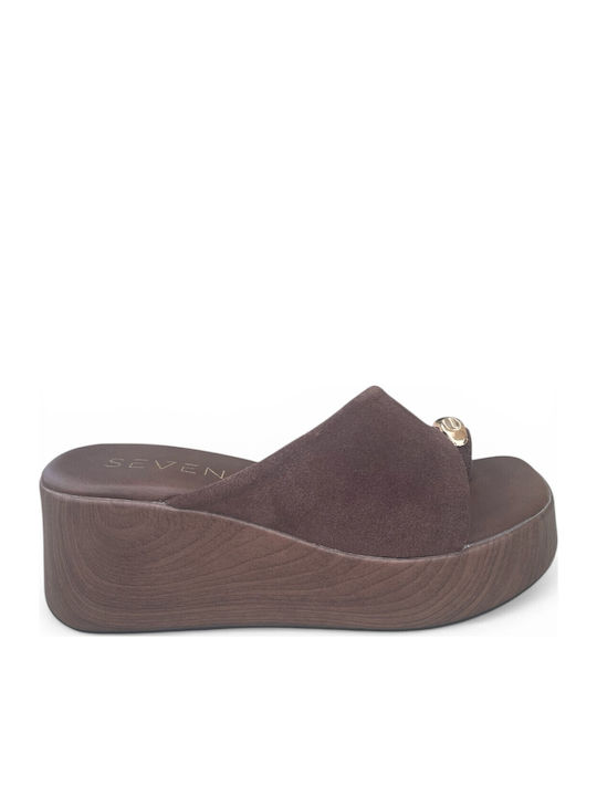 Summer Women's Platform Slippers Style Brown