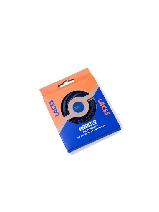 Sparco Κορδόνια Παπουτσιών Στρογγυλά Πολυεστερικά Navy Blue 2τμχ 120cm Bat0024b0n02120