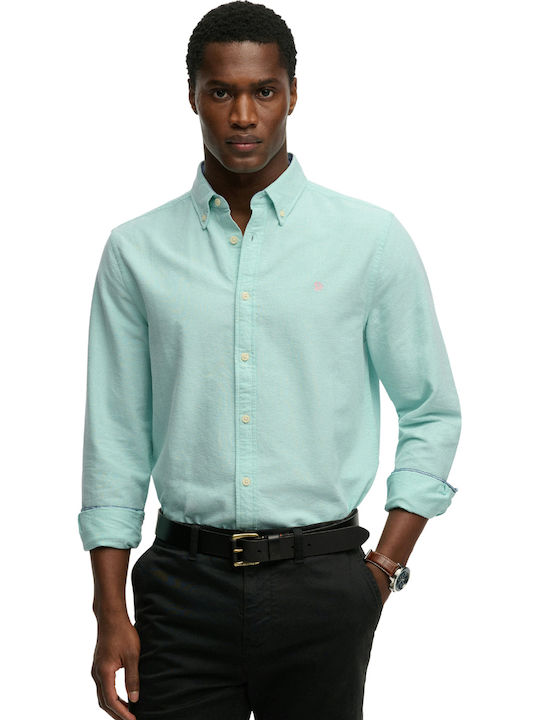 Superdry Oxford Long Sleeve Shirt Spearmint Lig...