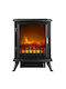 Floor Electric Fireplace 1800W 42x28cm Black