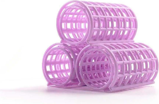 Plastic Hair Rollers Cold Wave Rods 36mm in Multicolour 3 Pieces
