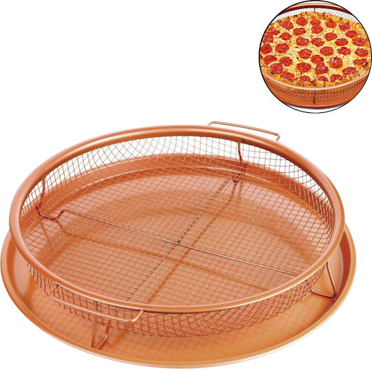Set Circular Nonstick Baking Tray Grill 30cm 2pcs 00939
