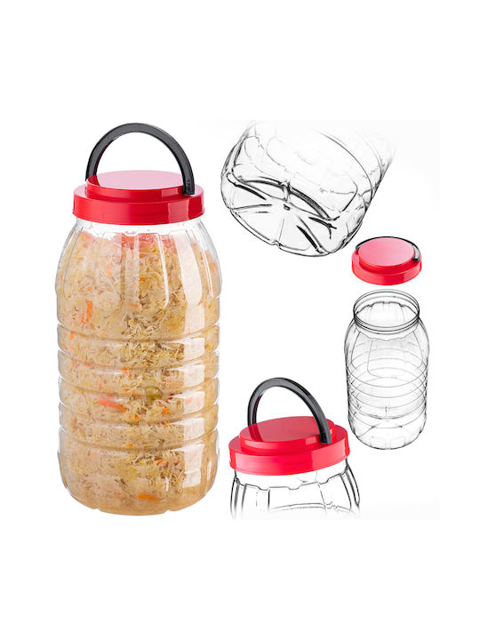 Kadax Set 2 Bucăți Vaze Pentru Paste Cu Capac Plastic Roșii 5000ml