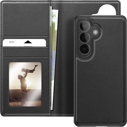 Mayaxess 2-in-1 Wallet Case Galaxy S26 Plus Detachable Shell Black