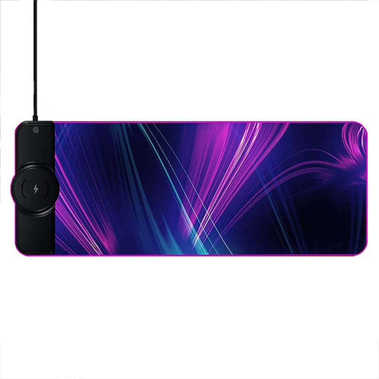 Gaming Mauspad 15w Wireless Charging RGB-Beleuchtung Farbwechsel Durch Berührung 80x30x0,4 cm Er D L