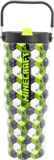 Minecraft Minecraft Handled Tumbler Thermosflasche 860ml Mit Handgriff und Stroh