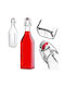 Kadax Glass Water Bottle With Transparent Clip 1000ml 5 Pieces