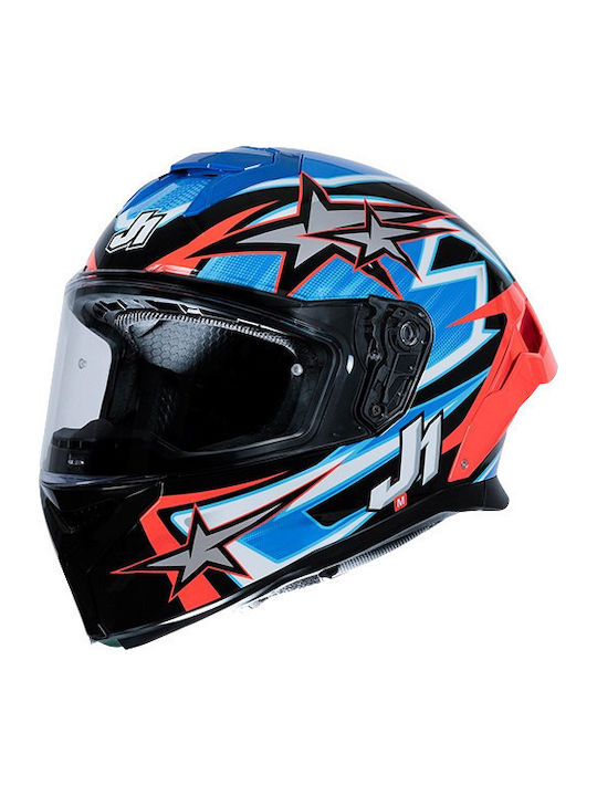 Just1 Racing J-STR Astro Full Face ECE 22.06 Red/Blue/Black Gloss