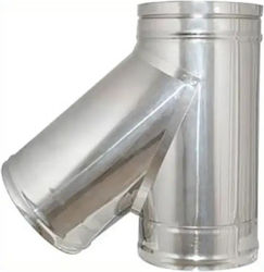 Sucursala 135° Inox Cu Perete Simplu Inox Φ250 Sucursala 135° Inox Cu Perete Simplu Inox Φ250