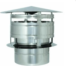 Chimney Crown Stainless Steel Windproof Heavy Type Techno Inox Diameter 160