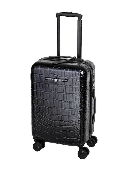 Greenwich Polo Club Cabin Hard Black Suitcase with 4 Wheels