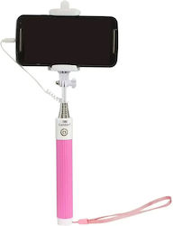 Selfie Stick Υποδοχή 3.5 Jack Επεκτάσιμο 100 Cm Ροζ 8719273223918