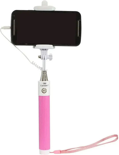 Selfie Stick Υποδοχή 3.5 Jack Επεκτάσιμο 100 Cm Ροζ 8719273223918