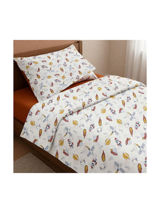 MayHome Semi Double Sheet Set With Elastic Band Cotton Beige 120x200cm