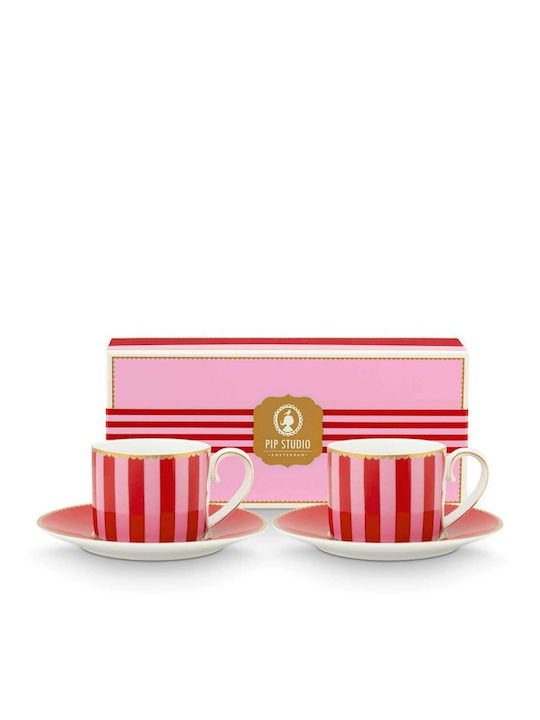 PiP Studio Tea Cup Porcelain Red 100ml