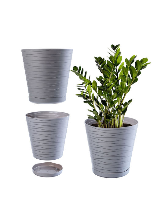 Kadax Kadax Kunststoff Blumentopf Grau mit Unte...