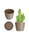 Kadax Plastic Flower Pot Beige 17x17cm