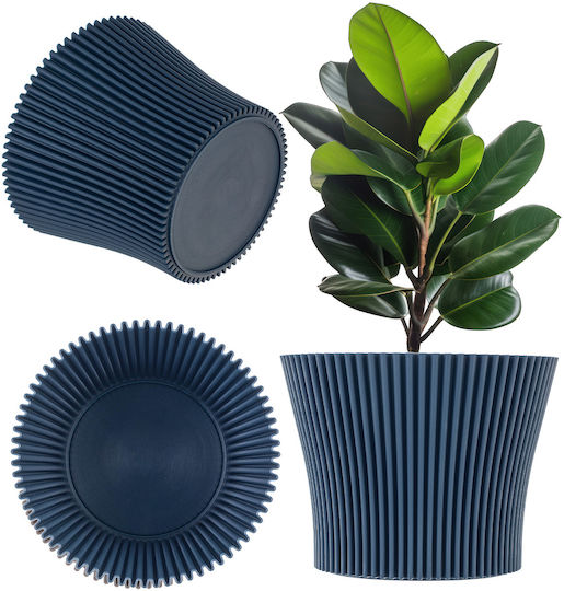 Kadax Plastic Flower Pot Navy Blue 11cm