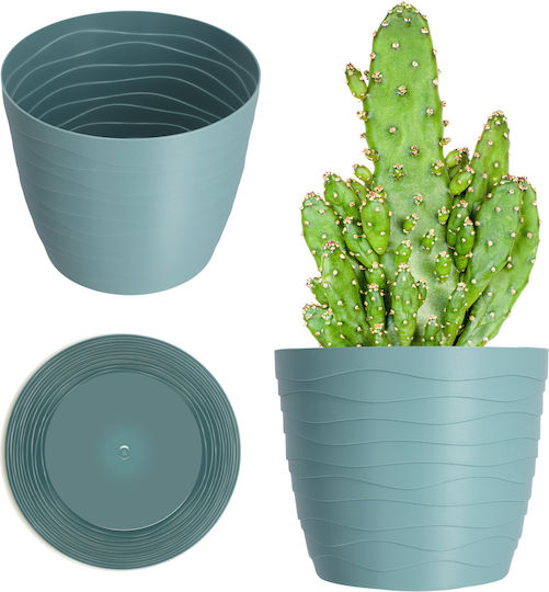 Kadax Plastic Green Flower Pot 15x15cm