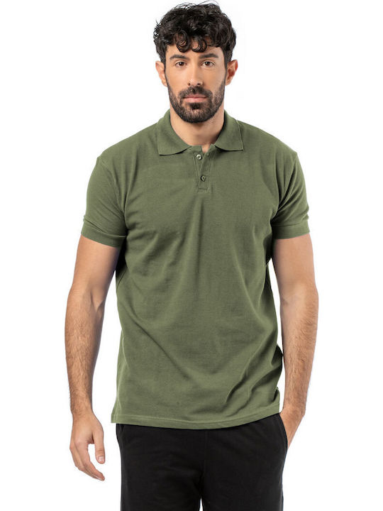 Bodymove Polo Μπλούζα Κοντομάνικη Χακι