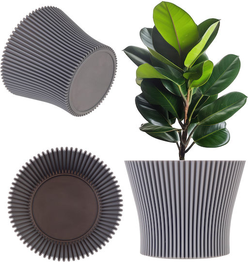 Kadax Γλάστρα Πλαστική Gray 11εκ.