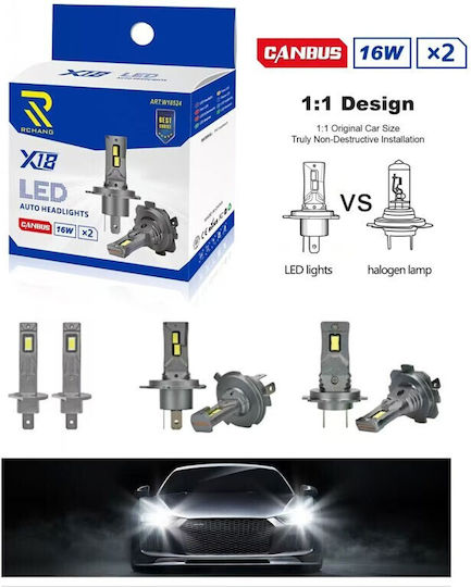 Rchang Canbus Car Lamps 32w X18 Led H4 W18524-2 Rl15132