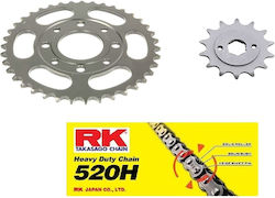 Γρανάζια Κιτ Std Honda Rebel 250cc 14-33 Αλυσίδα 520-108 H Ενισχυμένη Rk-m Cht 123584