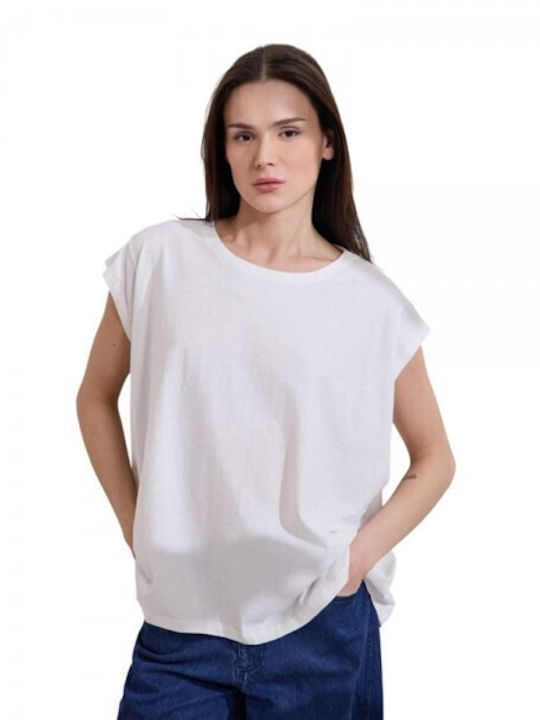 Namaste Γυναικεία Μπλούζα Βαμβακερή White