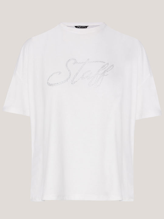 Staff Women's Short Sleeve Blouse White 63-002....
