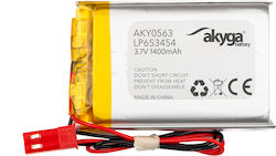 Akyga Батерия Li-Po 3.7V 1400mAh за RC превозно средство Akyga Батерия Li-Po 3.7V 1400mAh за RC превозно средство