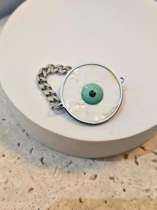 Women’s Pin Round Eye Hanging Chain Silver