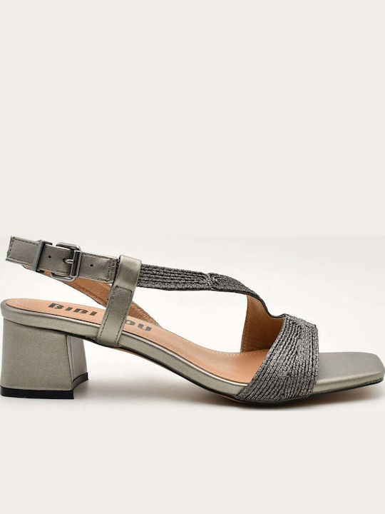 Bibi Lou Leather Silver Sandals