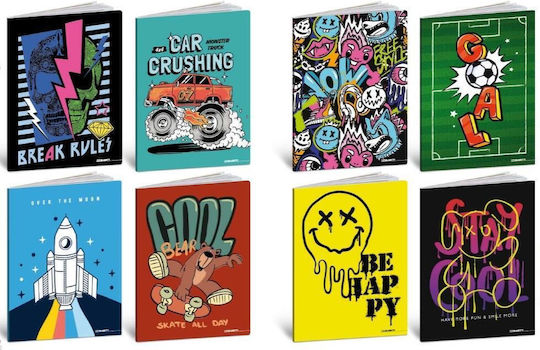 Blasetti Ruled A4 School Notebook 50 Paper Sheets Urban Boy 8885 (Various Designs or Colours)
