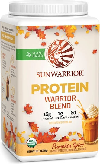 Sunwarrior Warrior Blend Organic Pea Protein Gluten Free & Lactose Free with Pumpkin Spice Flavor 750g