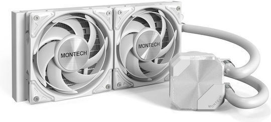 Montech Silent240 Wasserkühlsysteme AIO CPU mit 2 Lüfterabmessung 120mm Weiße