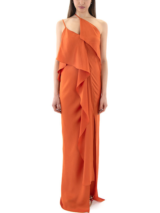 Zoya Dress Καλοκαιρινό Maxi Βραδινό Φόρεμα Σατέ...
