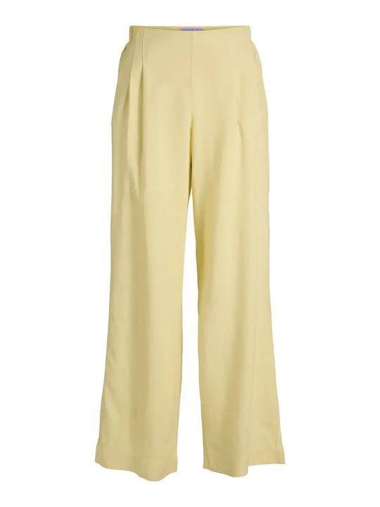 Jack & Jones Women's Linen Trousers Yellow