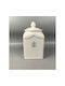 White Ceramic Decorated Cookie Jar Lid 24cm