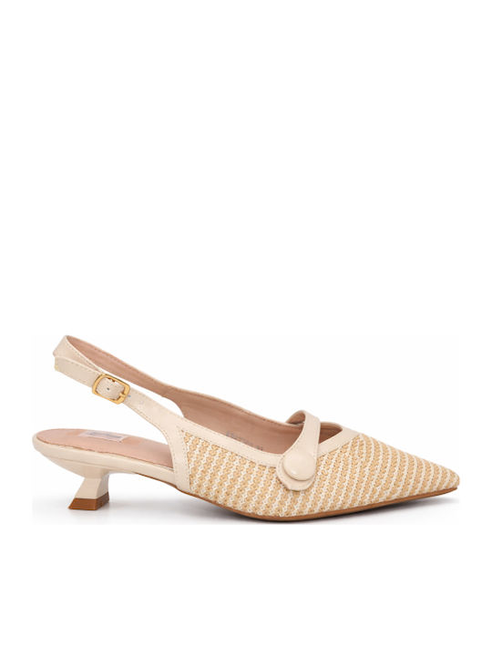 Pointed Toe Heels Beige