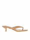 Suede Mules With Heel In Brown Colour