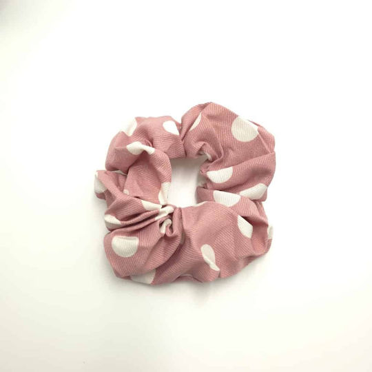 Hair Scrunchie Soura Scrunchie Polka Dot Large Size Dusty Pink
