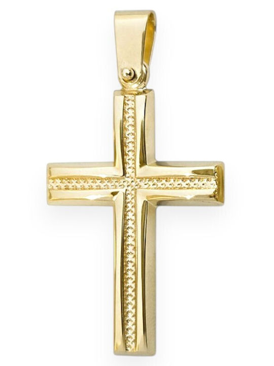Goldjewels Women's 9K Gold Double Sided Cross Without Chain