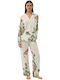GoldenBay Summer Women's Ecru Pyjama Set