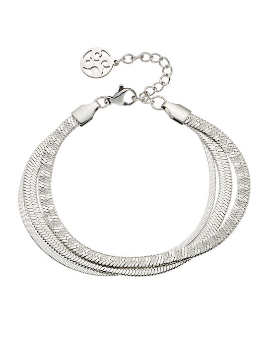 Oxette Women's Chain Bracelet Made of Stainless Steel 16.5cm