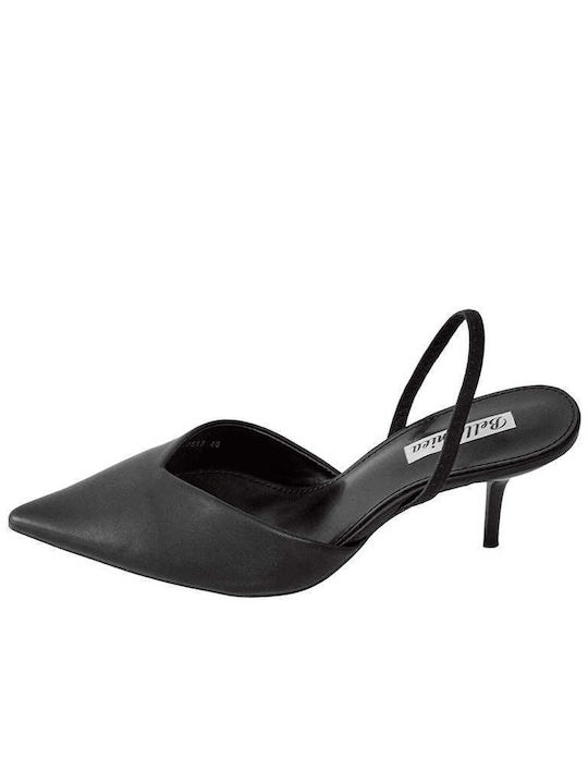 Celestino Γόβες Slingback Δερματίνης Μαύρο