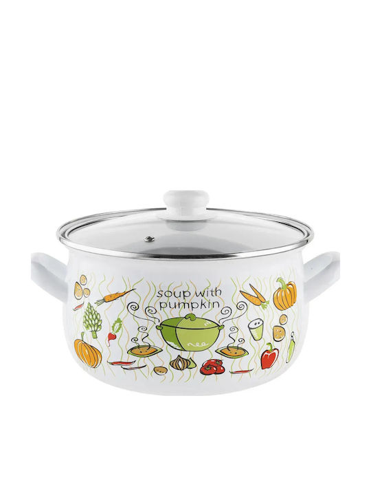 Emalia Polska Pleszew Deep Stainless Steel Pot 4.2lt