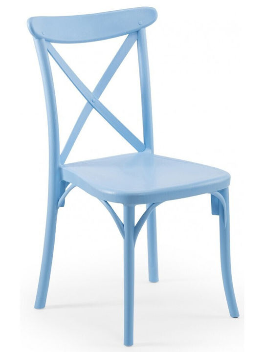 Gartenstühle Kunststoff Capri Hellblau 49x54x90cm