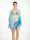 Ble Resort Collection Damenkimono Für Strand Blau